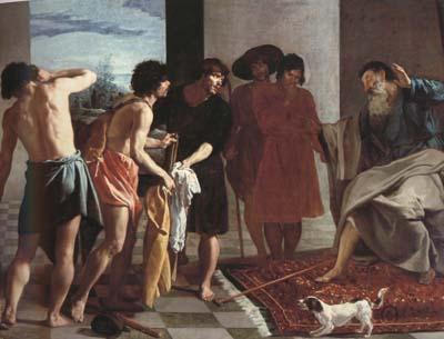 Diego Velazquez Jacob recevant la Tunique de Joseph (df02) oil painting image